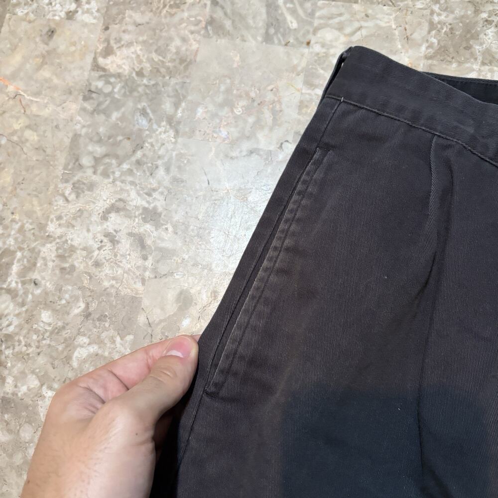 Polo Ralph Pants Mens 38x34 (fits 38x32) Black Hammond Pleated Cuffed Trouser - Picture 7 of 16